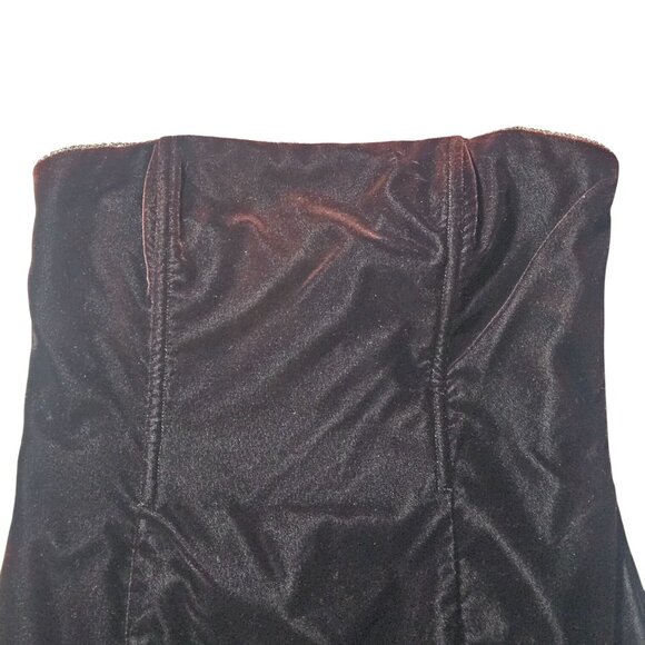 VTG Jessica McClintock Dress 5 Gunne Sax Red Blk Velvet Whimsygoth Old Money Y2K - Picture 6 of 14